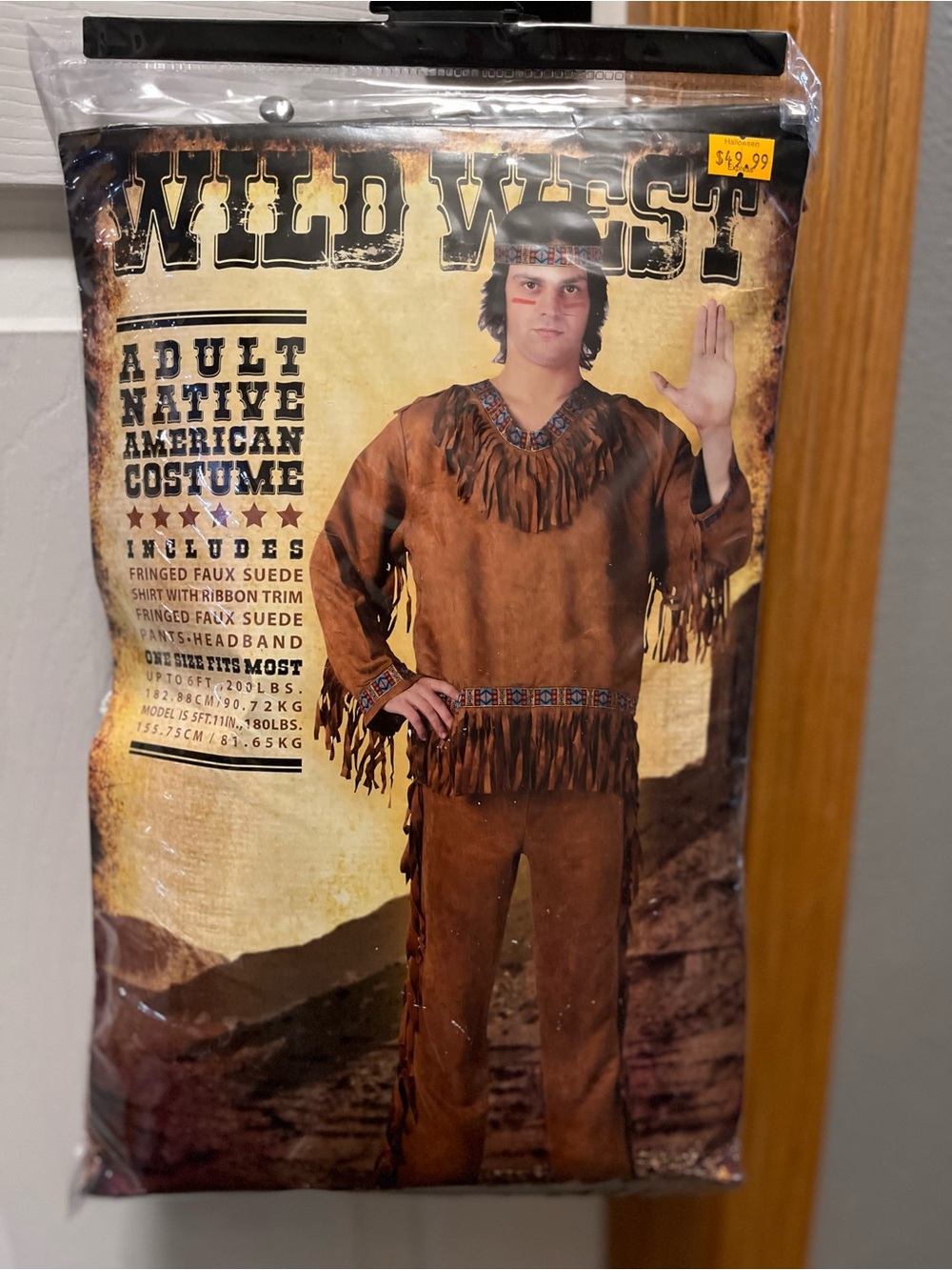 Adult Native American Costume Size L
